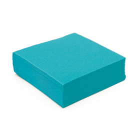 50 Serviettes en papier bleu ciel 38 x 38 cm - Vegaooparty