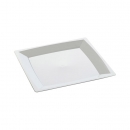 24 Assiettes MILAN en plastique blanc 17 cm