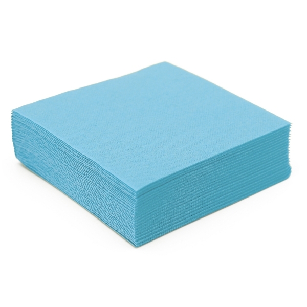 Achat Serviette en papier Bleu Ciel 38 x 38 cm 2 plis x 40 pièces - Badaboum
